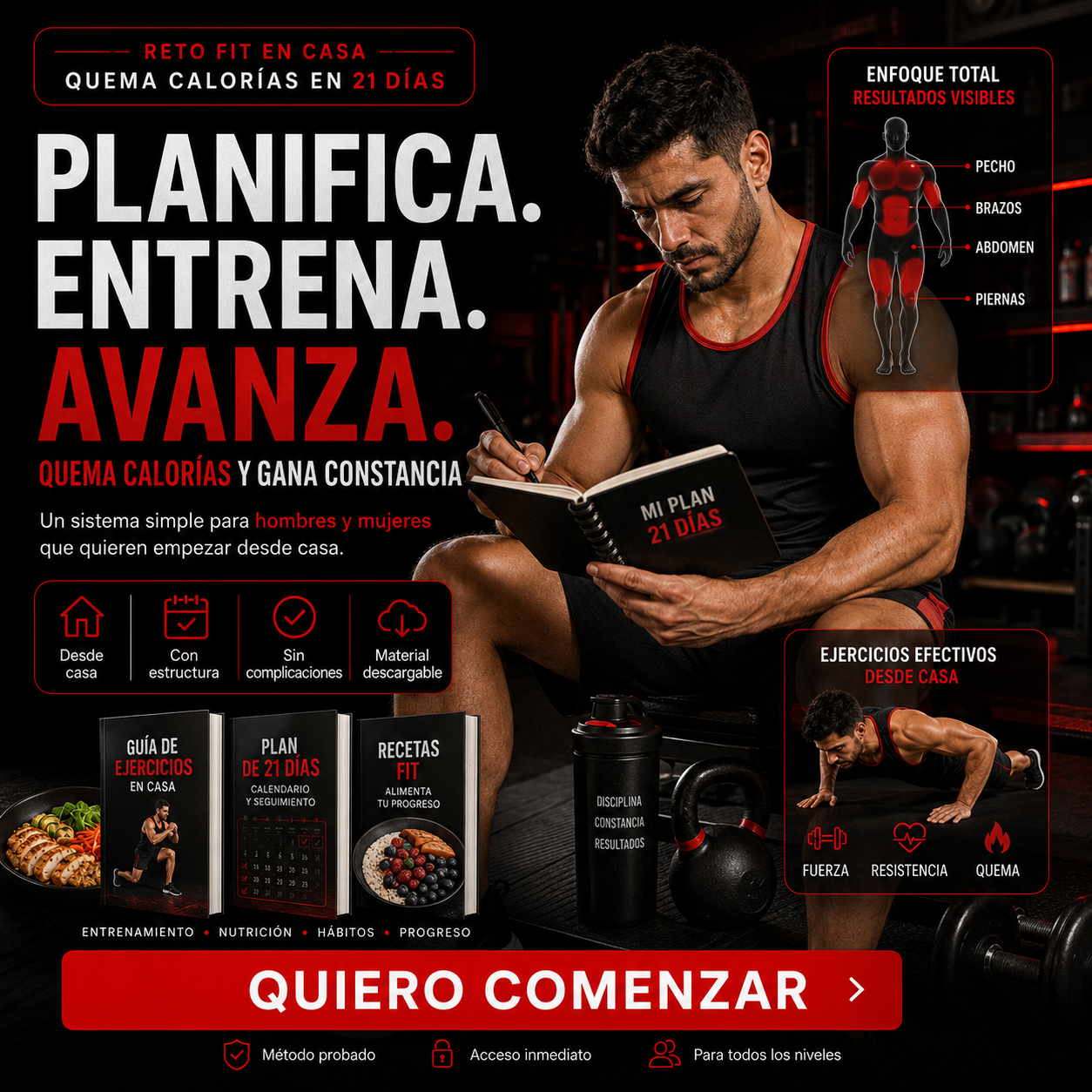 Reto Fit en Casa: Quema Calorías en 21 Días
